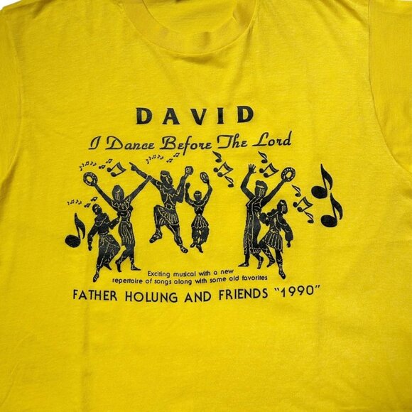 90s vintage David I Dance Before The Lord Musical T-shirt Single Stitch 1990. - Picture 4 of 6